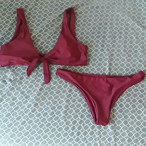 Zaful maroon bikini